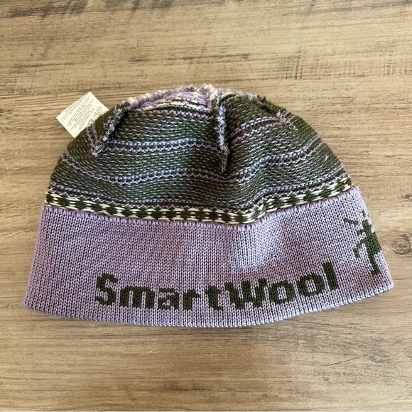 Smartwool Reversible Popcorn Cable Beanie Women’s OS 100% Merino Wool Purple - Picture 7 of 12